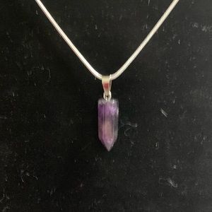 Amethyst point necklace